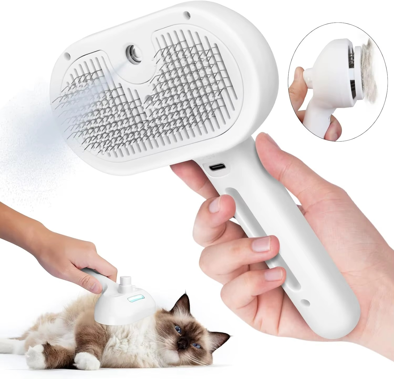 Pet Spray Grooming Comb Remove Floating Hair Fluffs Hair Water Steam Comb Styling for Dogs Cats accessories
