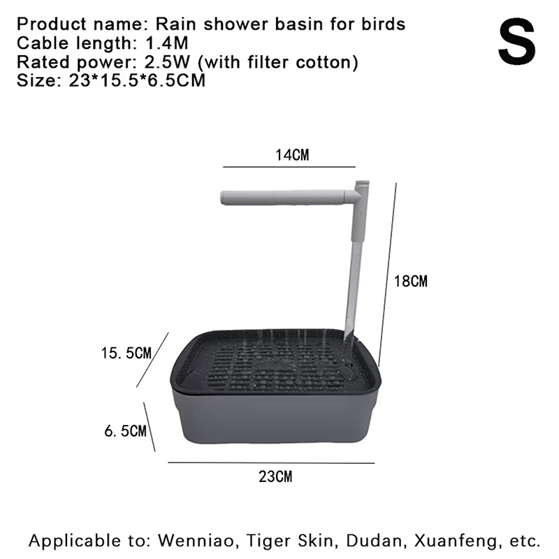 New Automatic Parrot Bird Bath Tub USB Electric Pet Circulating Water Bathtub Shower Fountain Pet Supplies·