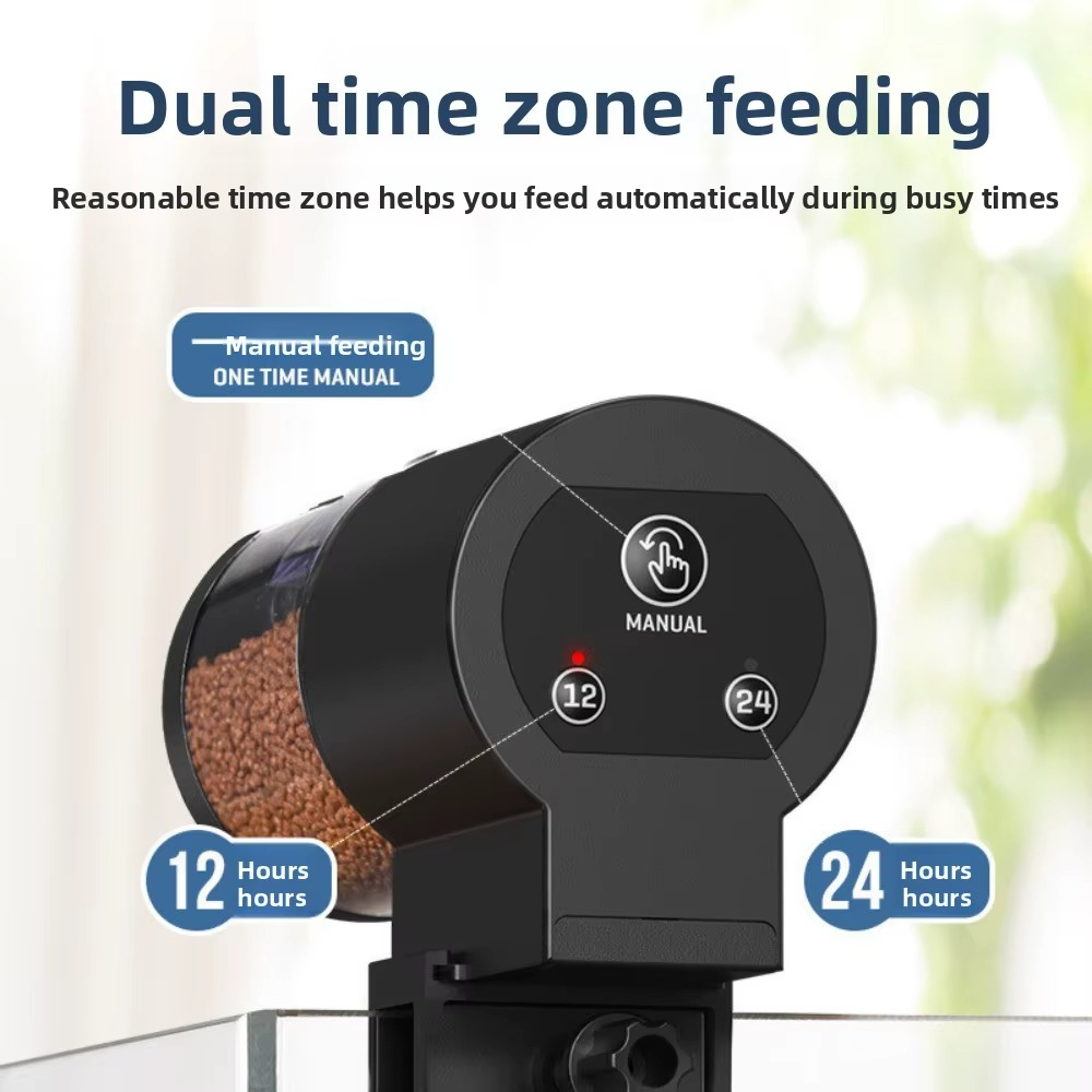 100ML Automatic Fish Feeder Timer Battery Operated for Fish Tank acuario accesorios Vacation Essential Easy Setup