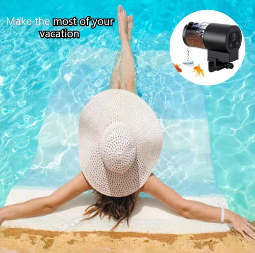 100ML Automatic Fish Feeder Timer Battery Operated for Fish Tank acuario accesorios Vacation Essential Easy Setup