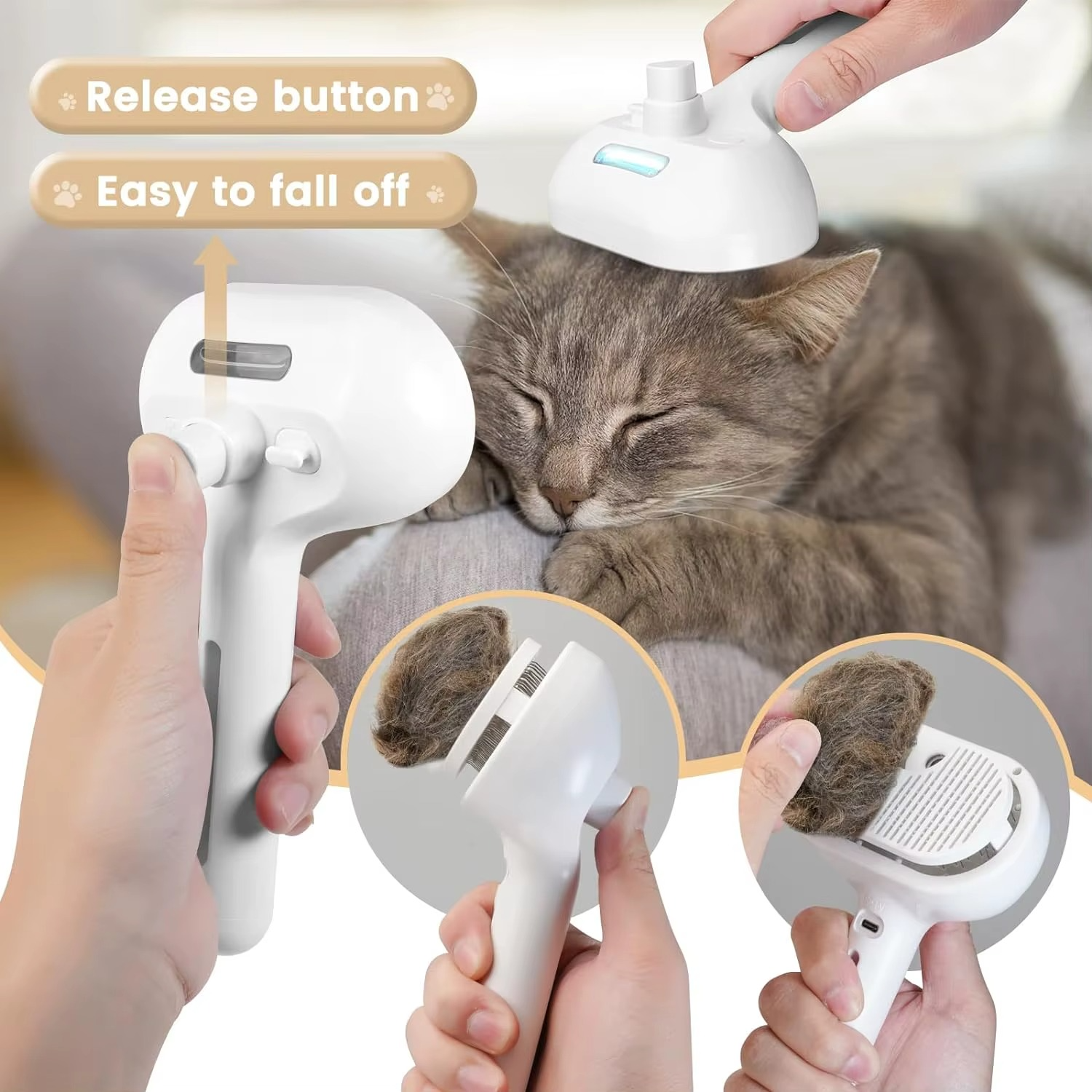 Pet Spray Grooming Comb Remove Floating Hair Fluffs Hair Water Steam Comb Styling for Dogs Cats accessories