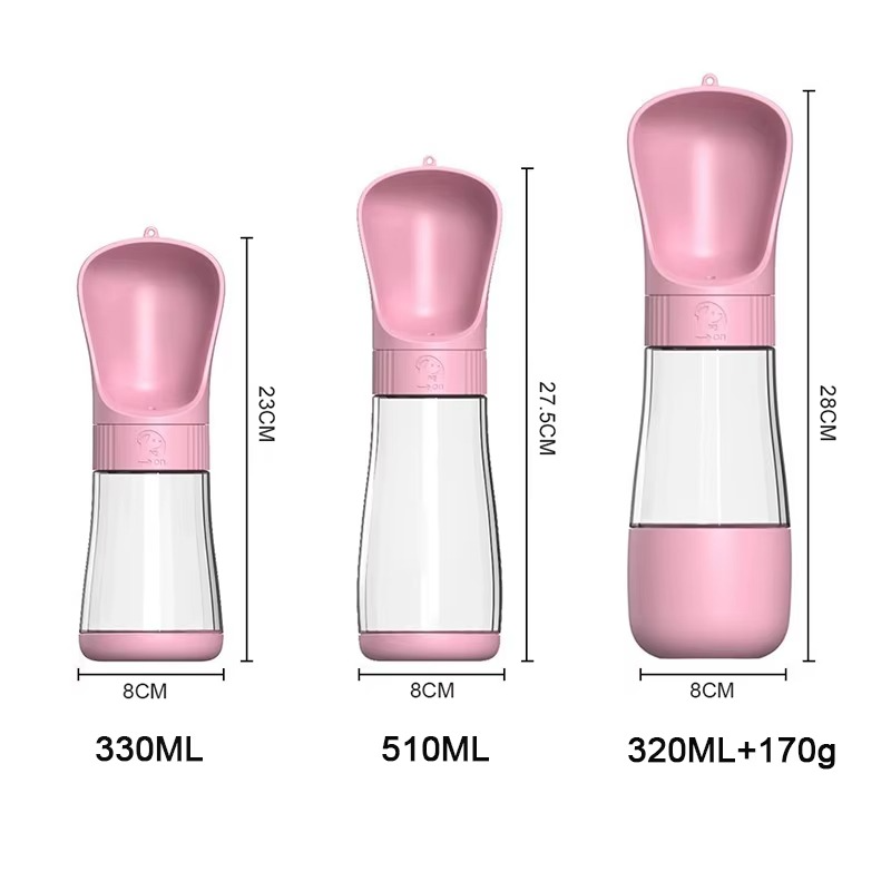 Portable Dog Water Bottle With Food Container Travel 2 in 1 Pet Water Dispenser For Small Large Dogs Cat Labrador Drinking Bowls