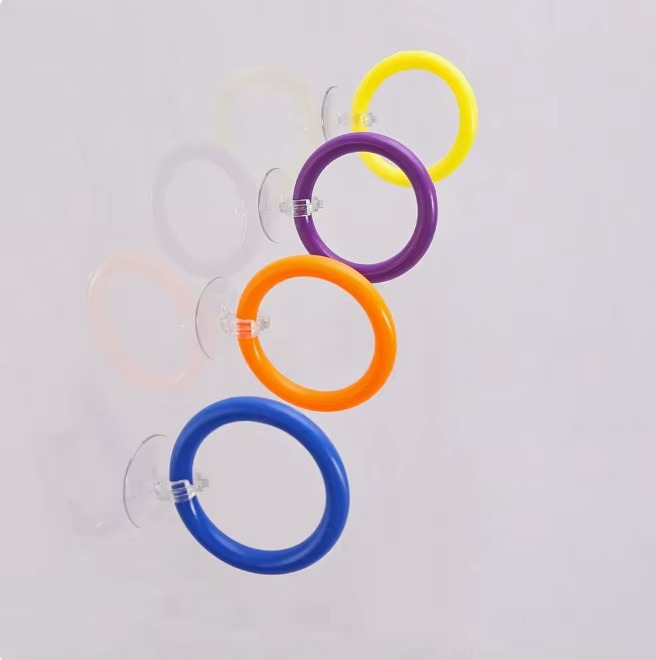 4PC/Set Betta fish training ring set, used for displaying fins, training gill flaring, and multicolor suction cup practice rings