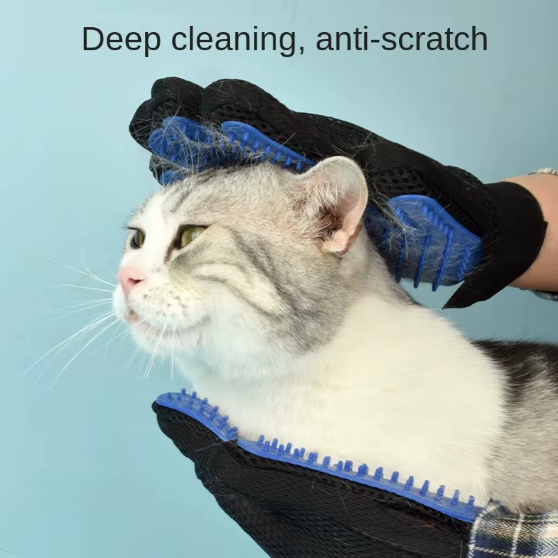 1/10 PCS Pet Silicone Grooming Gloves Effective Hair Remover Comb for Cats Dogs Bath Cleaning and Daily Shedding Control At Home