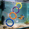 4PC/Set Betta fish training ring set, used for displaying fins, training gill flaring, and multicolor suction cup practice rings