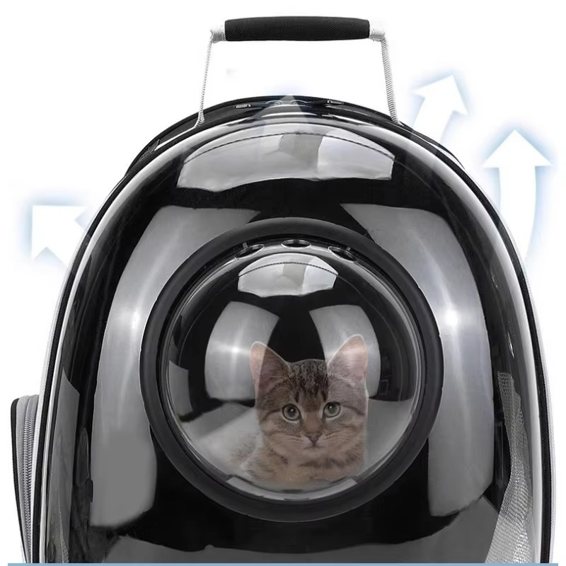 Cat Backpack Carrier with 360° Transparent Bubble and Breathable Design – Spacious Lightweight Travel Bag for Outdoor Adventures