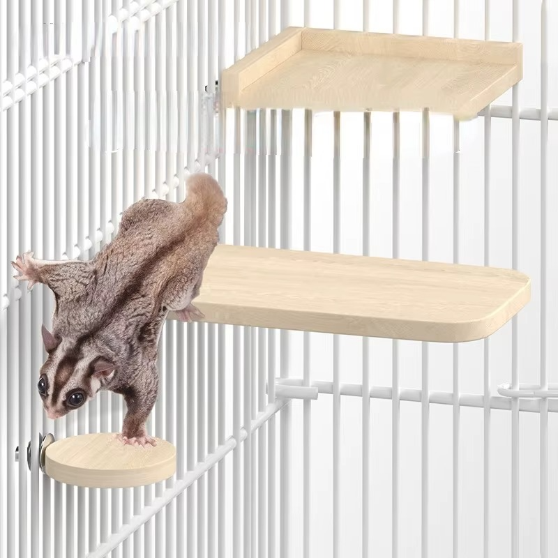 1PC Hamsters Wooden Platform Set Chinchilla Cage Platform Small Animals Cage Accessories for Squirrel Gerbil Suger Glider