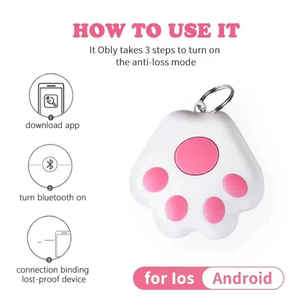 Dog Paw Mini GPS Tracker Cat Dogs Children Elderly Anti Lost Device Intelligent Tracking Locator Pet Collar Accessories Supplies