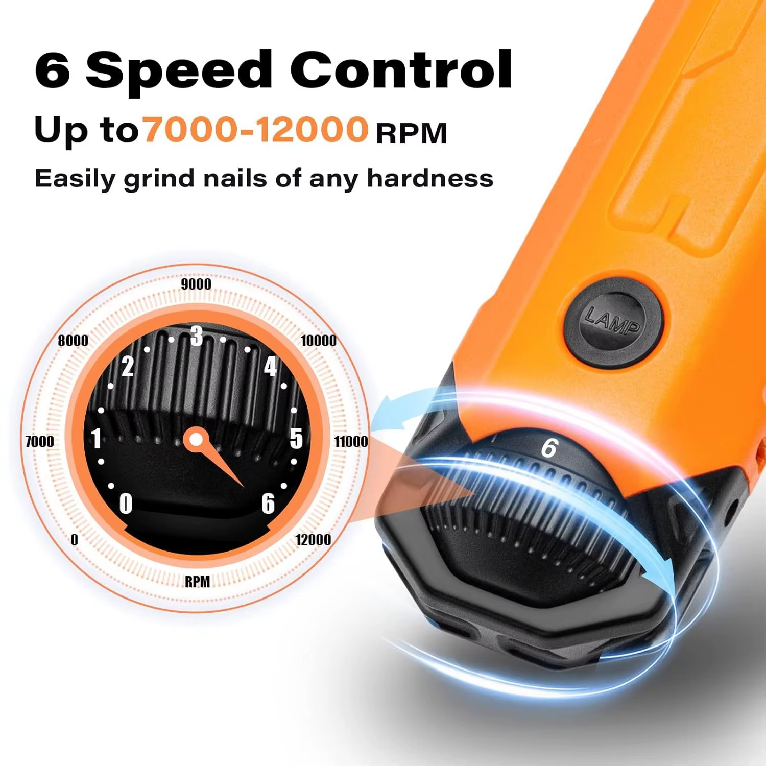 6-Speed Dog Nail Grinder Enhanced Pet Nail Grinder Super Quiet Rechargeable Electric Dog Nail Trimmer Painless paws grooming